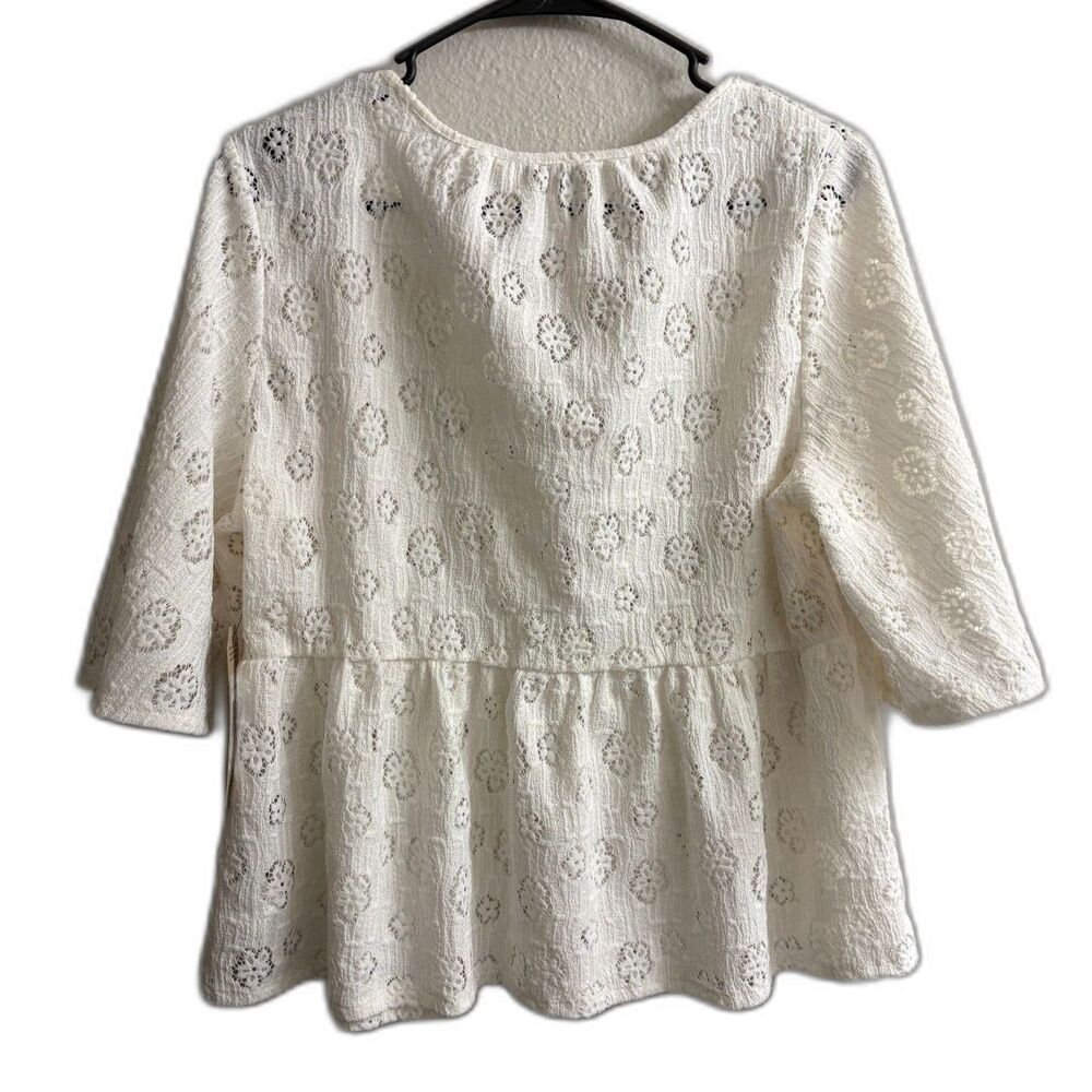 Women's Frye Wester Knit Country Eyelete Boho Top Size M NEW - Picture 2 of 6